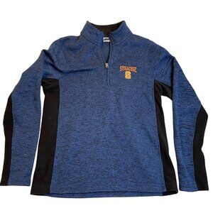 Syracuse University Womens 1/4 Zip Pullover Sweatshirt Small Blue & Black